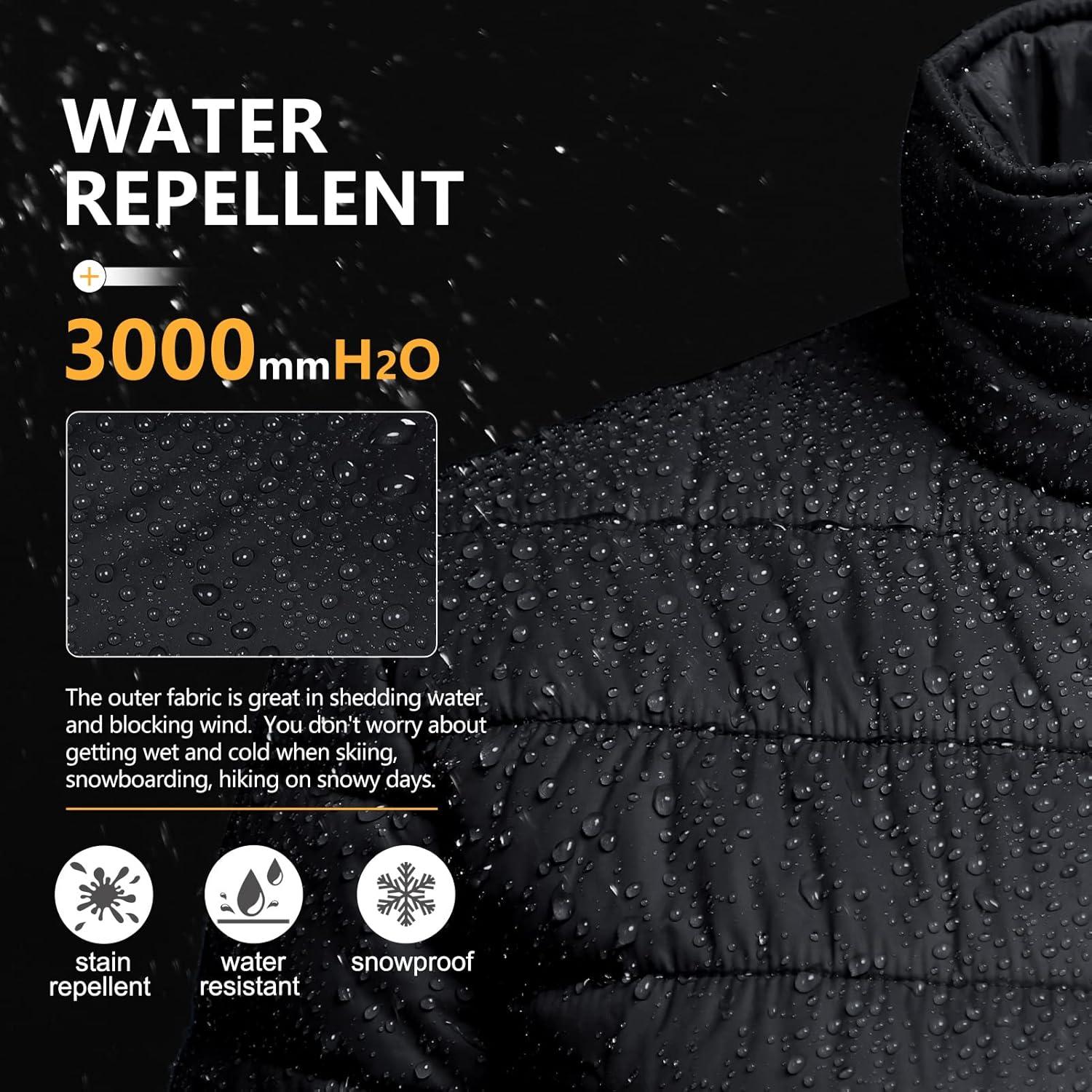 Outdoor Ventures Women’s Packable Full-Zip Short Puffer Jacket Insulated Quilted Warm Lightweight Winter Coat(Black(fold in Pocket))