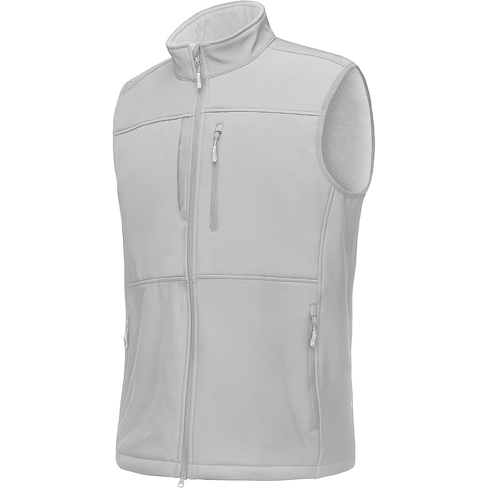 Outdoor Ventures Men’s Winter Golf Vest Outerwear Lightweight Fleece Lined(Silver Grey)