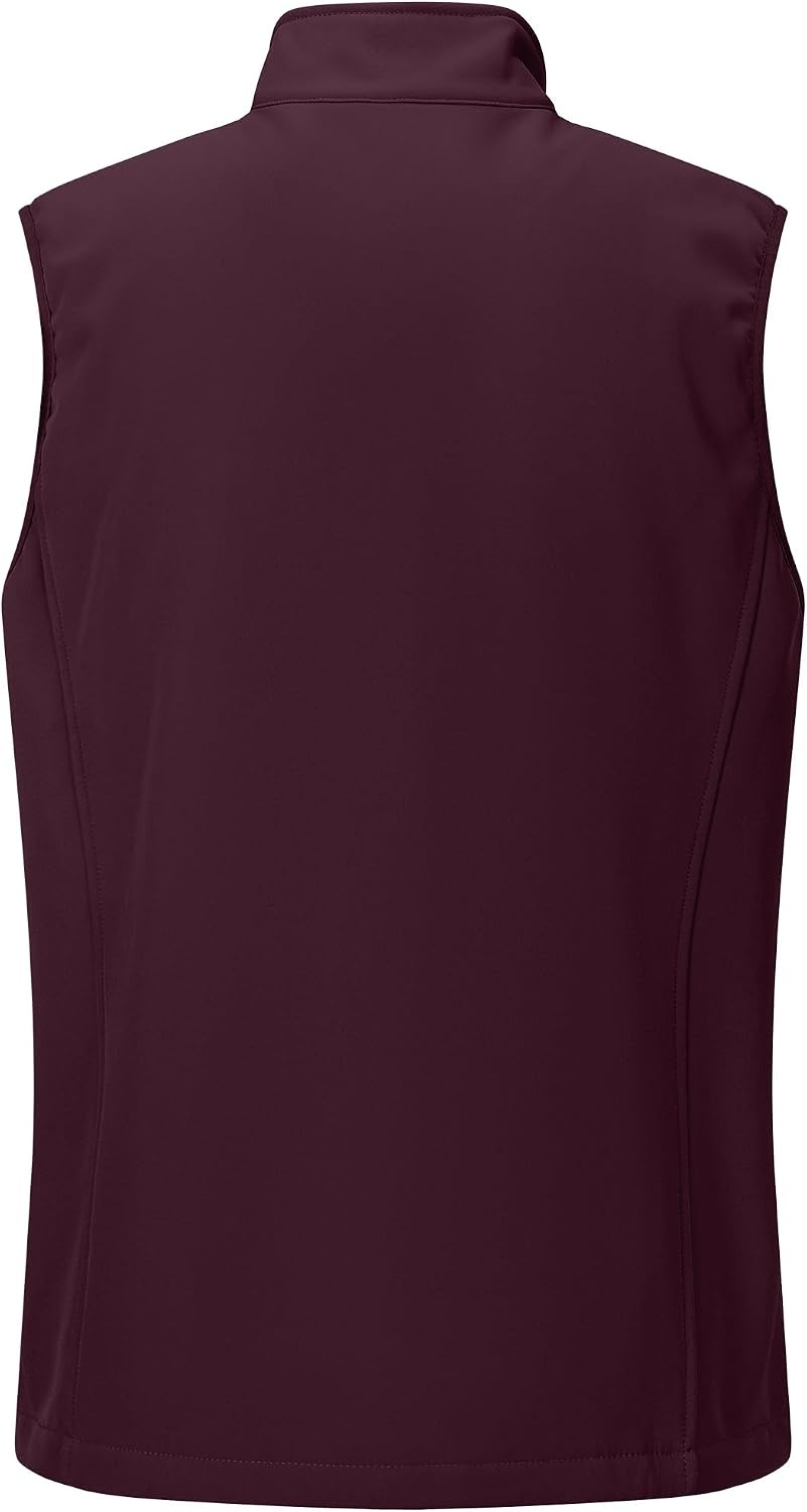 Outdoor Ventures Men’s Winter Golf Vest Outerwear Lightweight Fleece Lined(Burgundy)