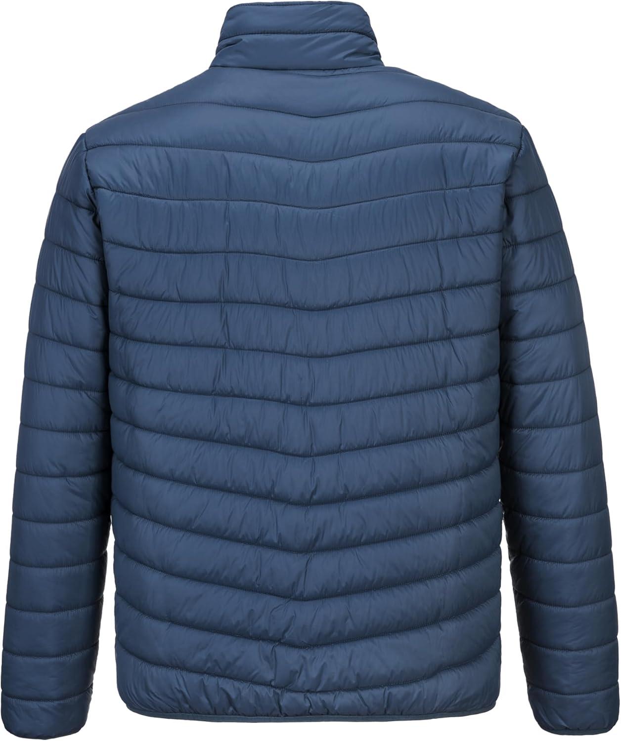 Outdoor Ventures Men’s Lightweight Packable Puffer Winter Jacket Insulated Puffy Coat for Snow Ski Hiking Travel(Collegiate Navy(fold in Bag))