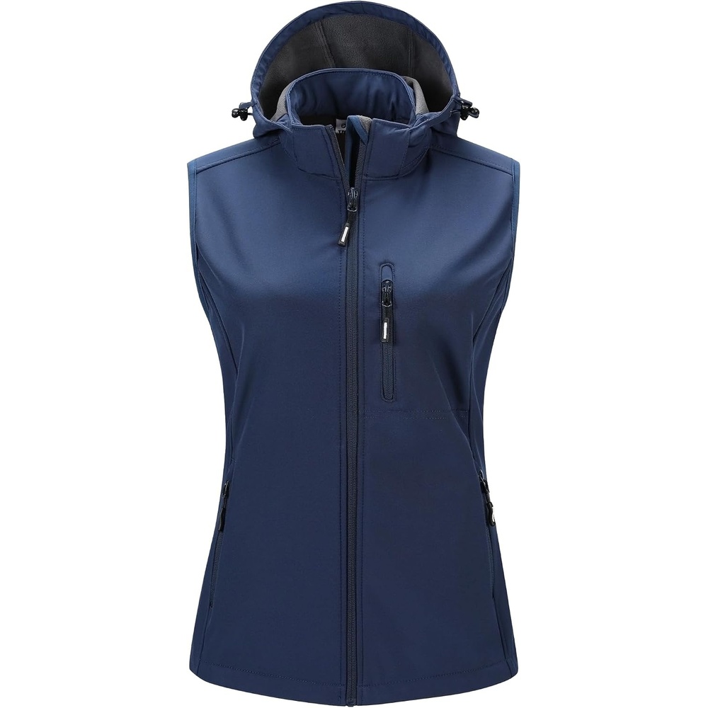 Outdoor Ventures Women’s Hooded Lightweight Golf Running Vest Outerwear(Blue)