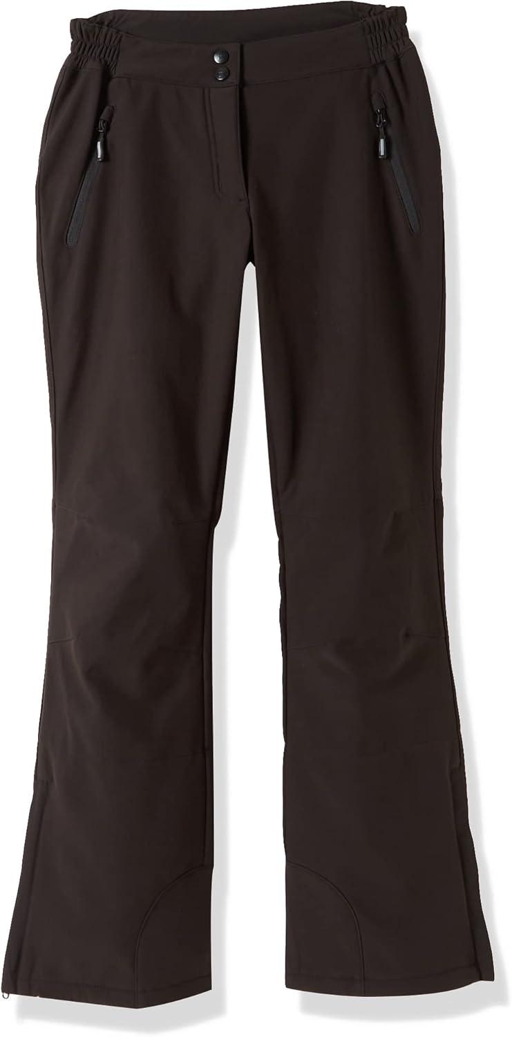 Outdoor Ventures Ski Pants Women Waterproof Insulated Snow Soft Shell Fleece Lined Snowboard Windproof with Boot Gaiters(Black- New Versione)