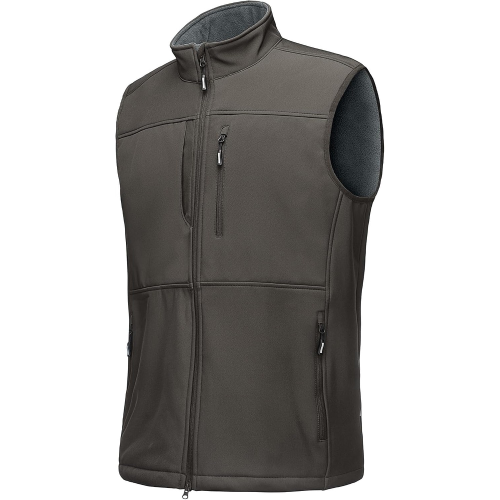 Outdoor Ventures Men’s Winter Golf Vest Outerwear Lightweight Fleece Lined(Dark Army Green)