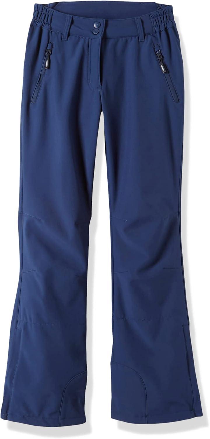 Outdoor Ventures Ski Pants Women Waterproof Insulated Snow Soft Shell Fleece Lined Snowboard Windproof with Boot Gaiters(Navy- New Versione)