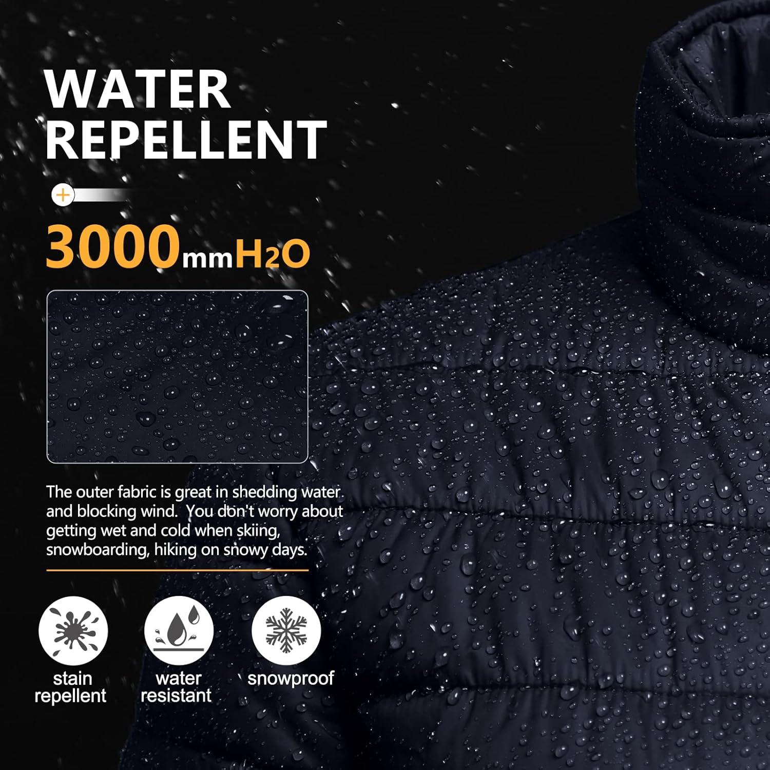 Outdoor Ventures Women’s Packable Full-Zip Short Puffer Jacket Insulated Quilted Warm Lightweight Winter Coat(Deep Blue(fold in Pocket))