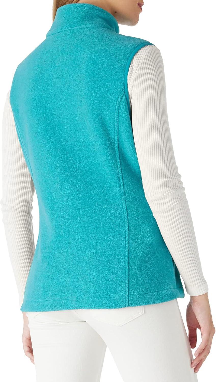 Outdoor Ventures Women’s Polar Fleece Zip Vest Outerwear with Pockets,Warm Sleeveless Coat Vest for Fall & Winter(Aquamarine Blue)
