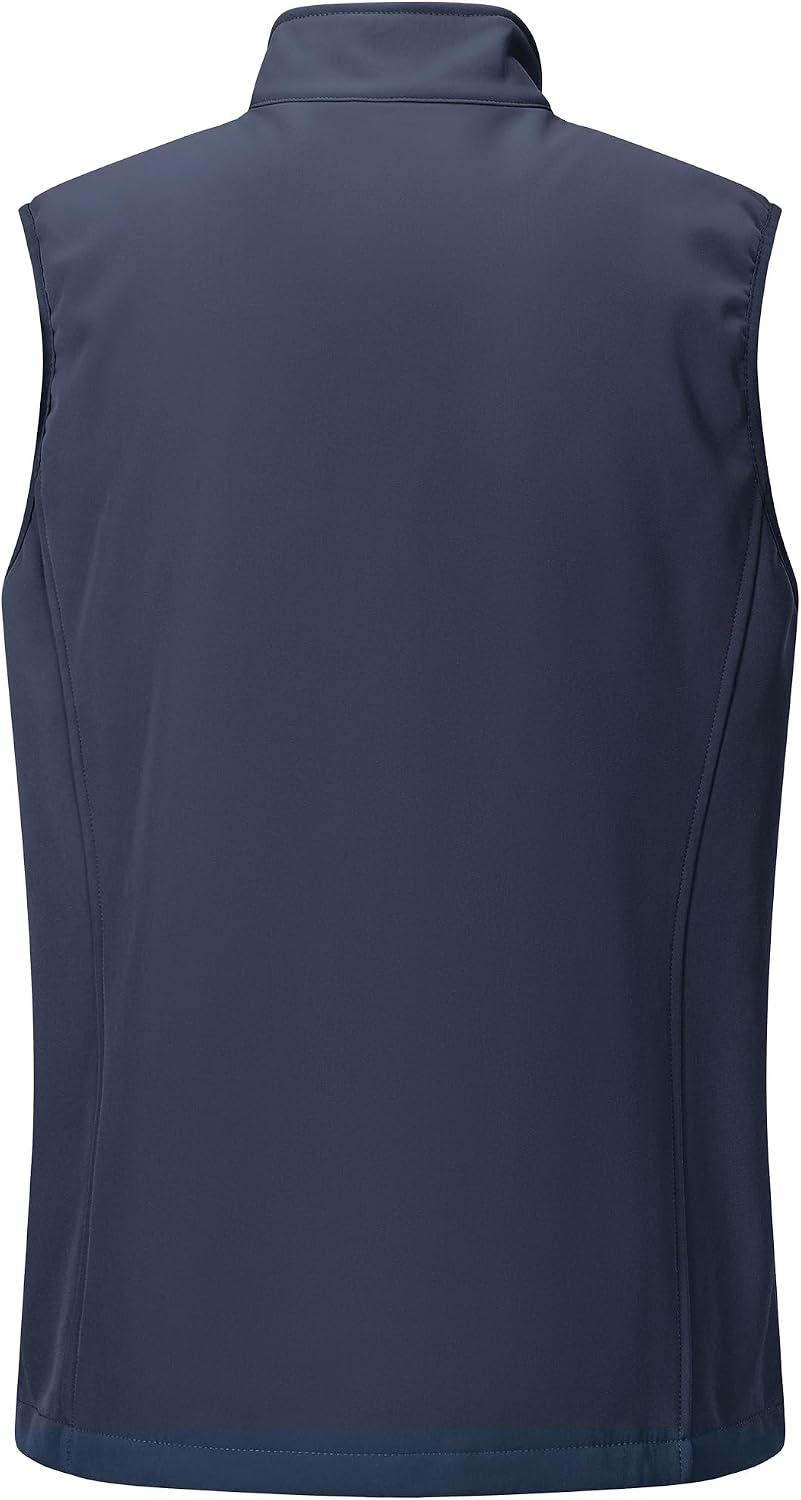Outdoor Ventures Men’s Winter Golf Vest Outerwear Lightweight Fleece Lined(Grayish Blue)