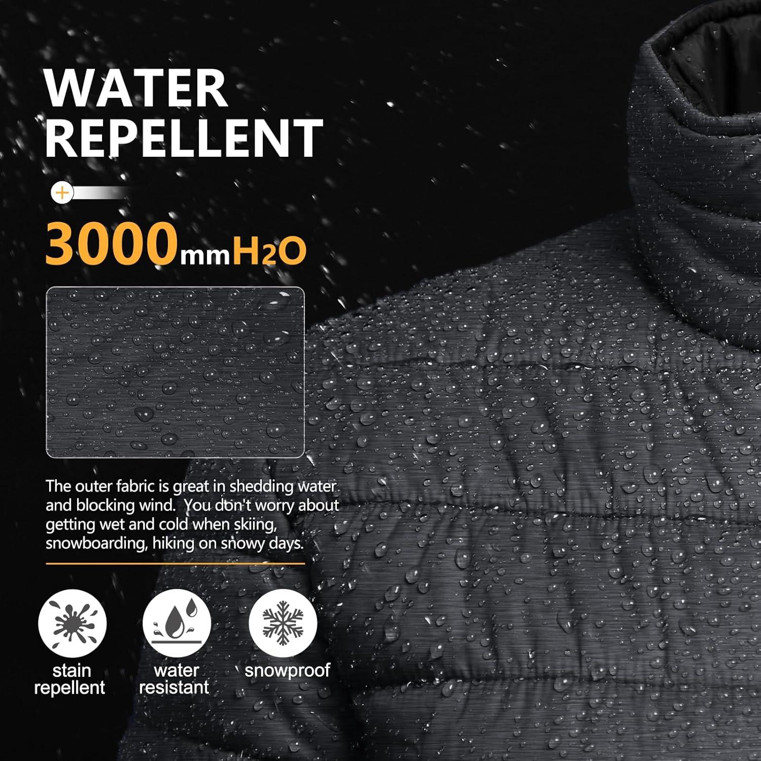 Outdoor Ventures Women’s Packable Full-Zip Short Puffer Jacket Insulated Quilted Warm Lightweight Winter Coat(Dark Grey Heather(fold in Pocket))