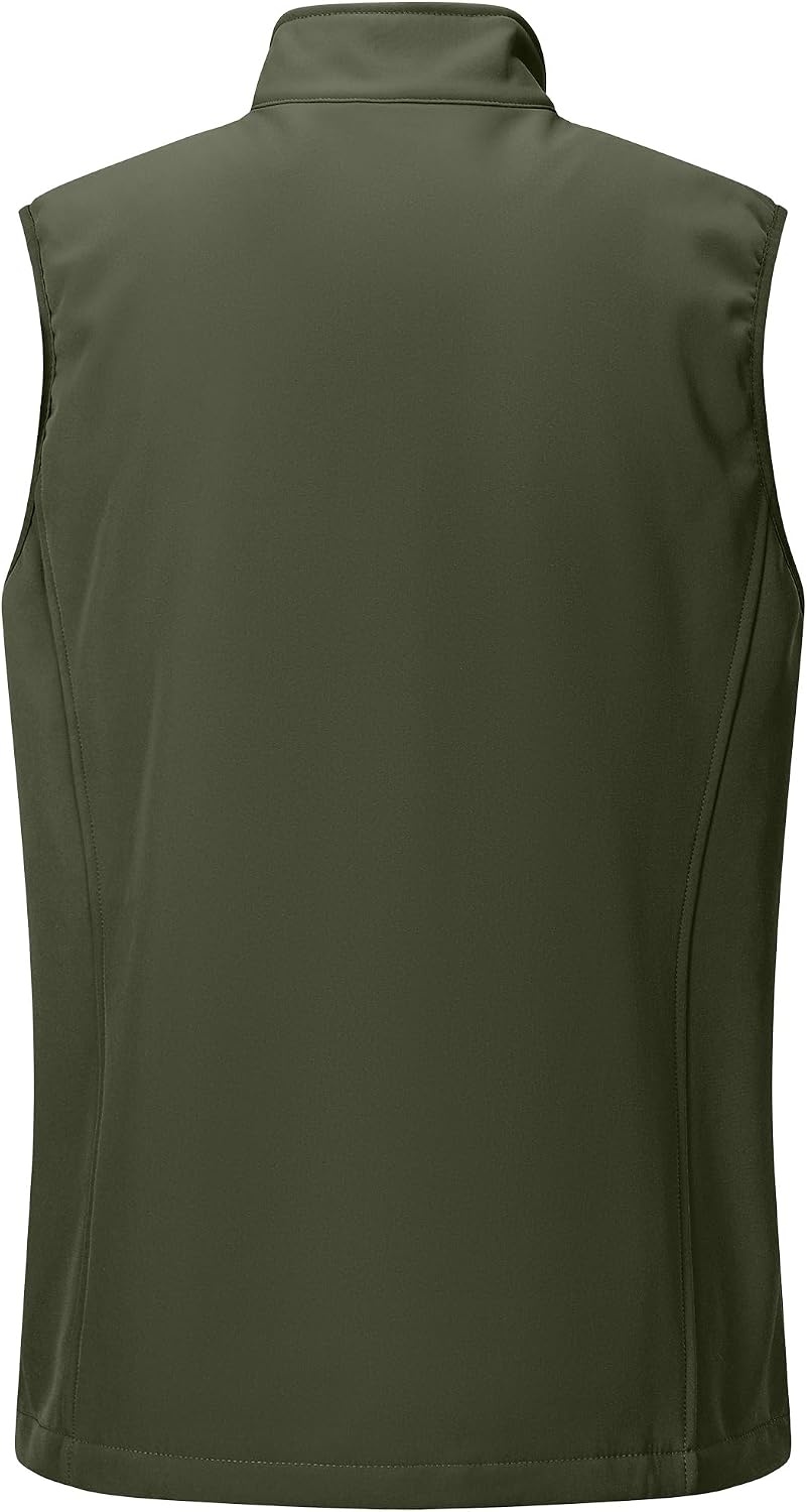 Outdoor Ventures Men’s Winter Golf Vest Outerwear Lightweight Fleece Lined(Army Green)
