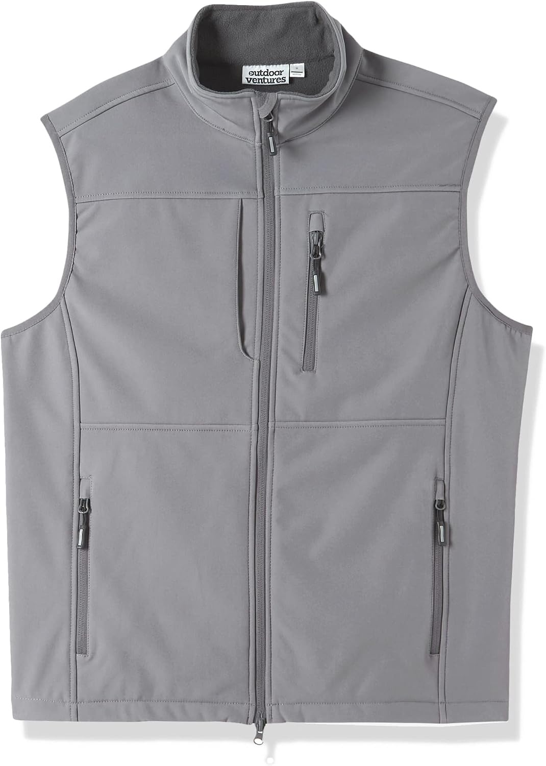 Outdoor Ventures Men’s Winter Golf Vest Outerwear Lightweight Fleece Lined(Cool Grey)