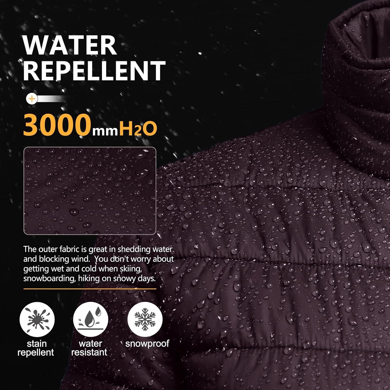 Outdoor Ventures Women’s Packable Full-Zip Short Puffer Jacket Insulated Quilted Warm Lightweight Winter Coat(Eggplant(fold in Pocket))