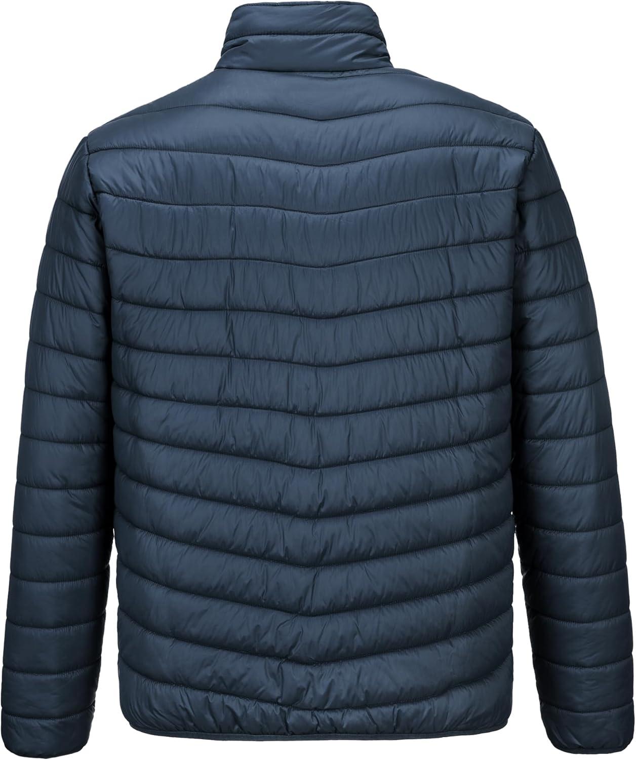 Outdoor Ventures Men’s Lightweight Packable Puffer Winter Jacket Insulated Puffy Coat for Snow Ski Hiking Travel(Dark Denim(fold in Pocket Or Bag))