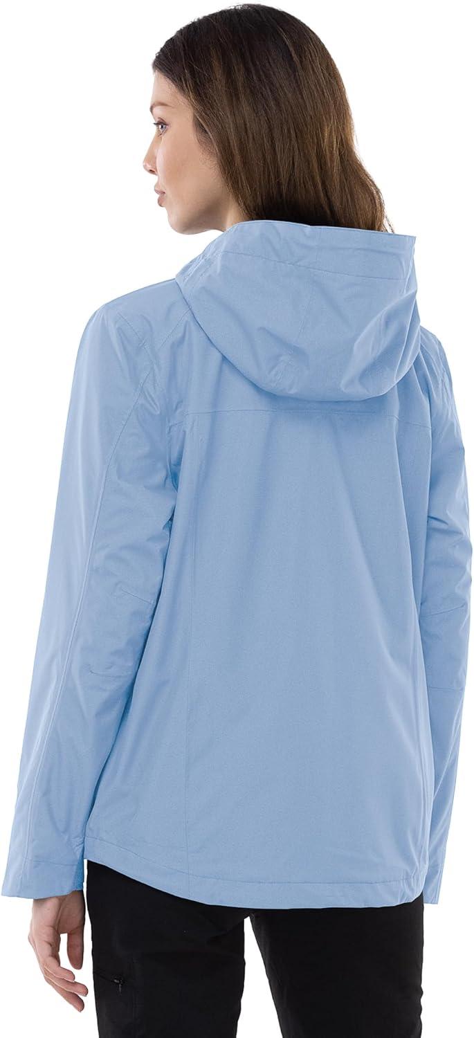 Outdoor Ventures Packable Rain Jacket Women Lightweight Waterproof Raincoat with Hood Cycling Bike Jacket(Flog Blue)