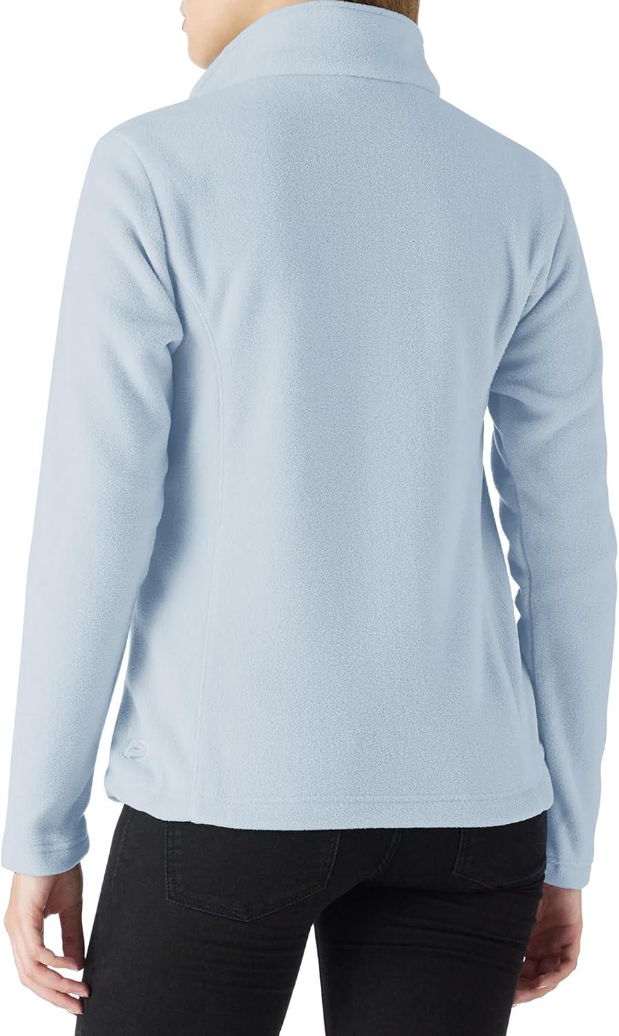 Outdoor Ventures Women’s Lightweight Warm Zip Up Long-Sleeve Soft Polar Fleece Jacket for Fall Winter(Blue)