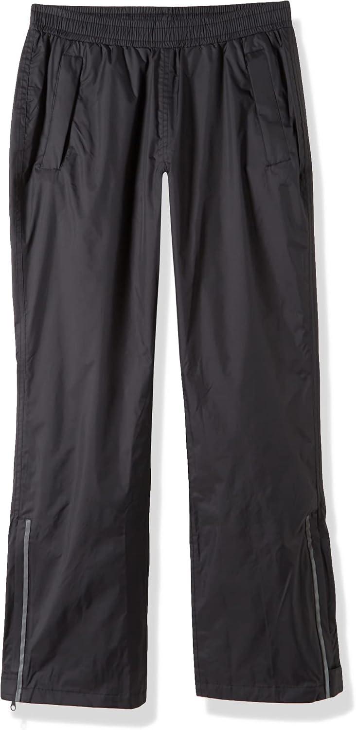Outdoor Ventures Women’s Rain Pants Packable Waterproof Hiking Pants Windproof Breathable Outdoor Rain Over Pants(Black)
