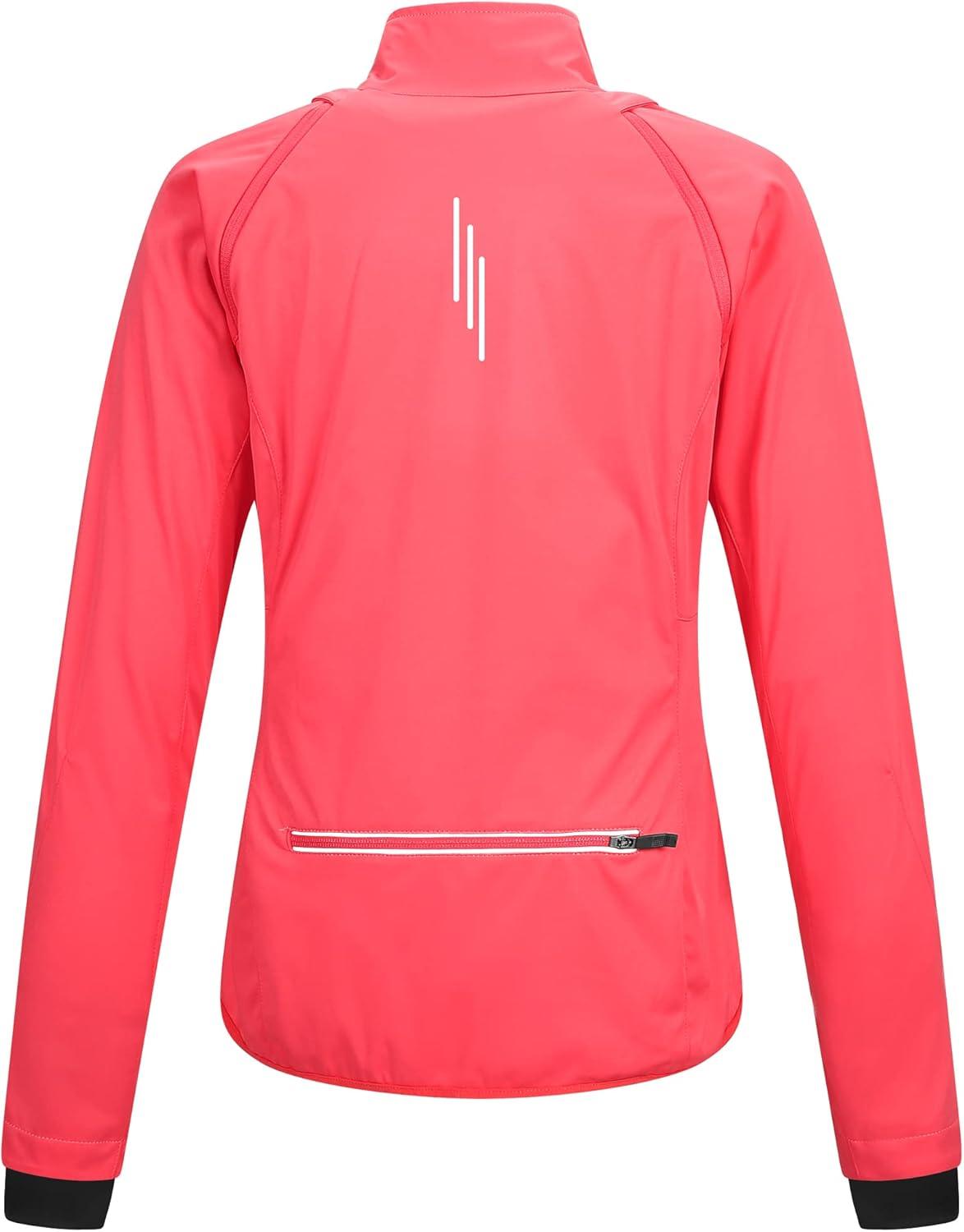 Outdoor Ventures Women’s Full Zip Running Cycling Jacket Waterproof Windproof Reflective Removable Sleeves Athletic Vest