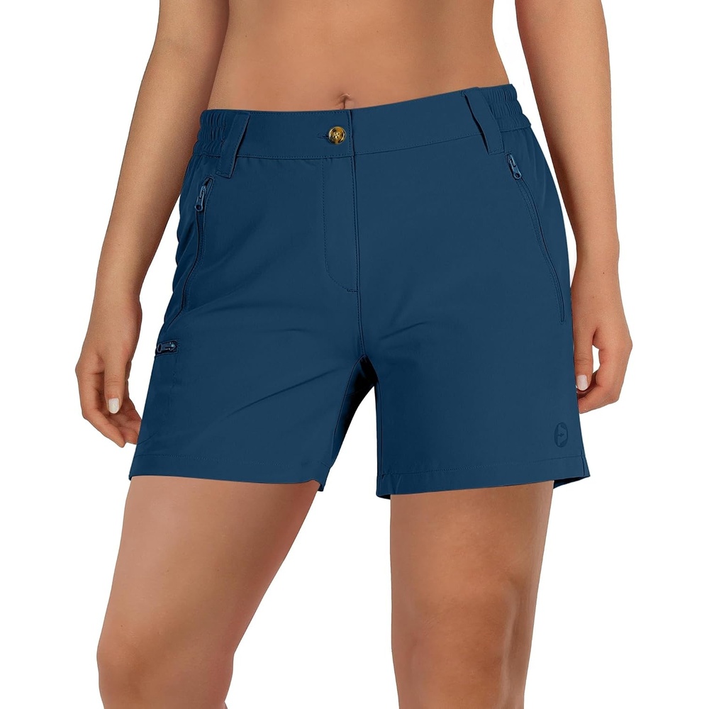 Outdoor Ventures Women’s Hiking Shorts 5 Inch Golf Stretch Quick Dry Cargo(Dark Blue)