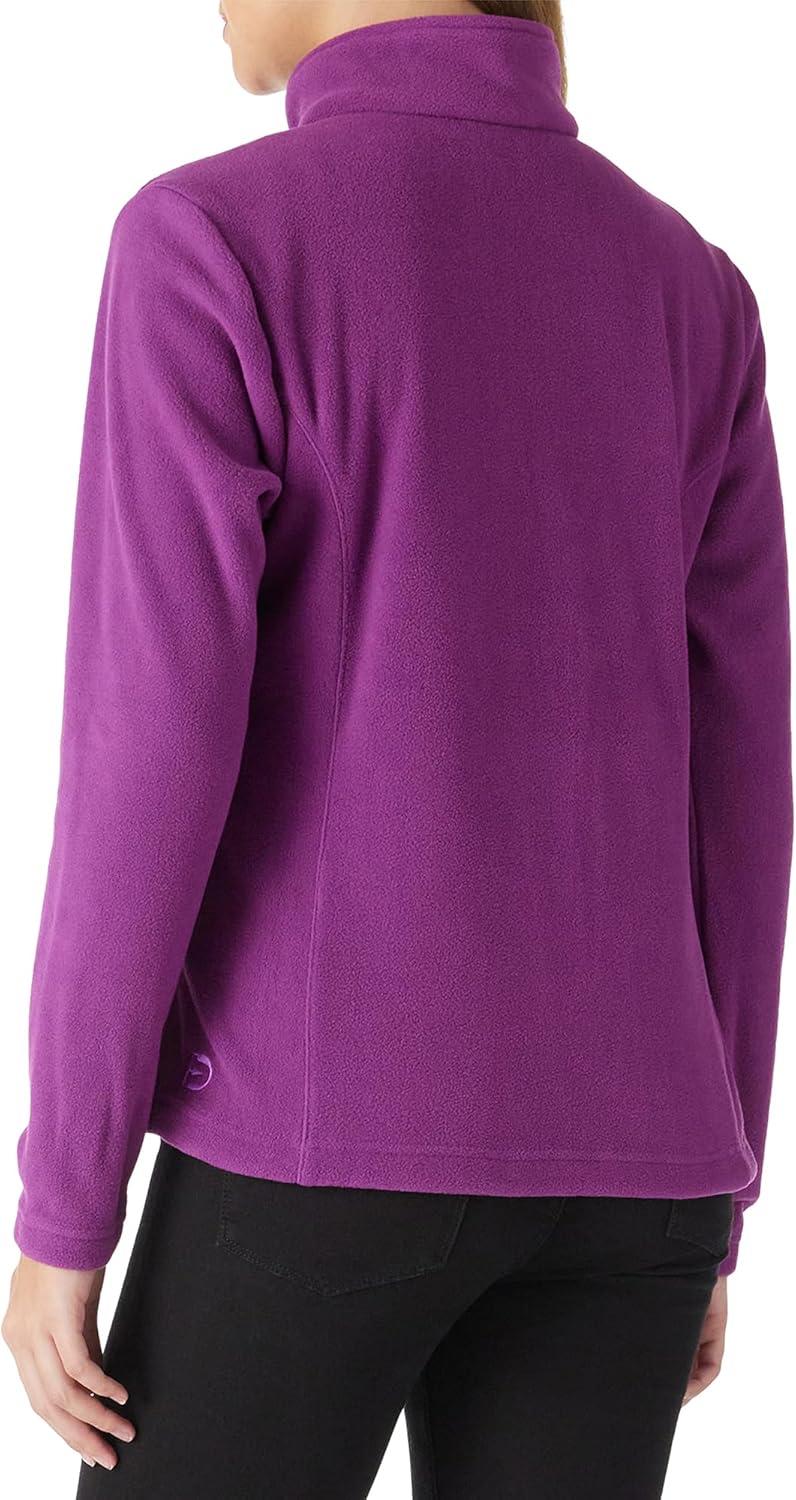 Outdoor Ventures Women’s Lightweight Warm Zip Up Long-Sleeve Soft Polar Fleece Jacket for Fall Winter(Purple)