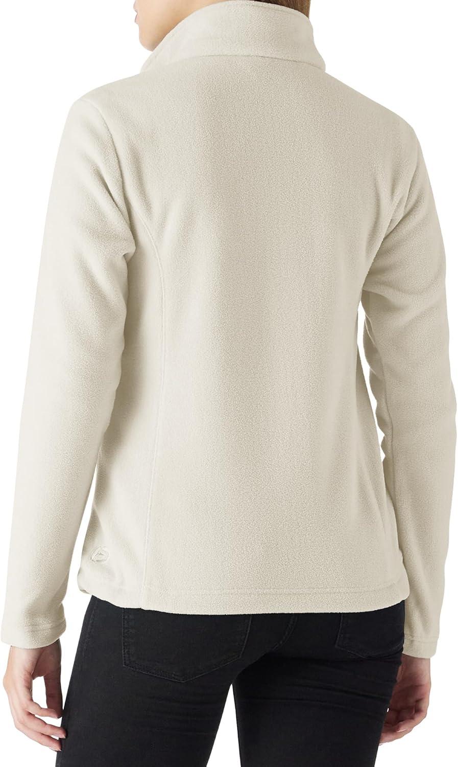 Outdoor Ventures Women’s Lightweight Warm Zip Up Long-Sleeve Soft Polar Fleece Jacket for Fall Winter(Moonlight)