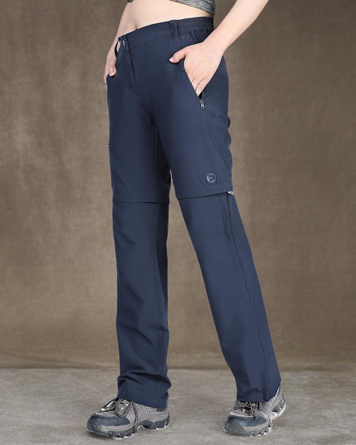 Outdoor Ventures Women’s Convertible Pants, Quick Dry Hiking Zip-Off Pants, Stretch Lightweight Cargo Pants(Navy)