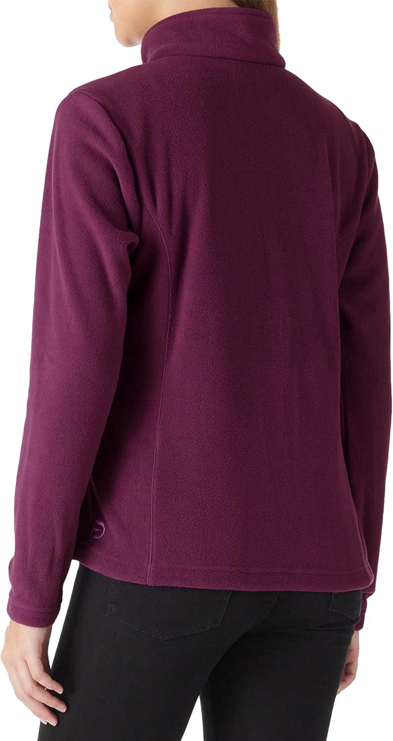 Outdoor Ventures Women’s Lightweight Warm Zip Up Long-Sleeve Soft Polar Fleece Jacket for Fall Winter(Dark Fuchsia)
