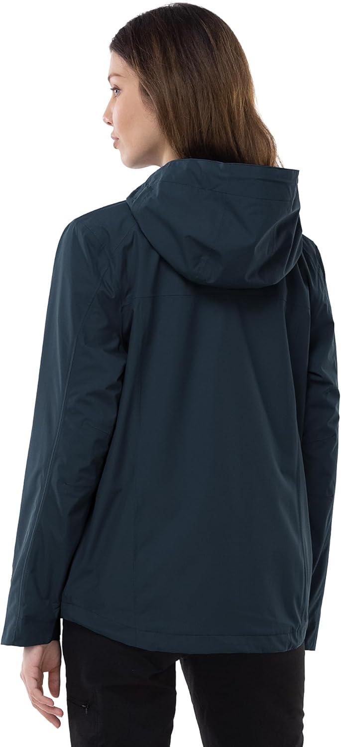 Outdoor Ventures Packable Rain Jacket Women Lightweight Waterproof Raincoat with Hood Cycling Bike Jacket(Midnight Blue)