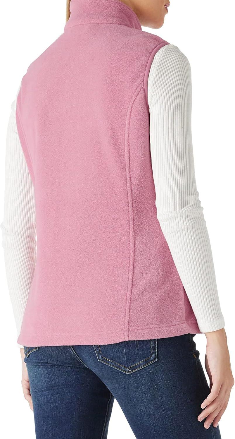 Outdoor Ventures Women’s Polar Fleece Zip Vest Outerwear with Pockets,Warm Sleeveless Coat Vest for Fall & Winter(Purplish Pink)
