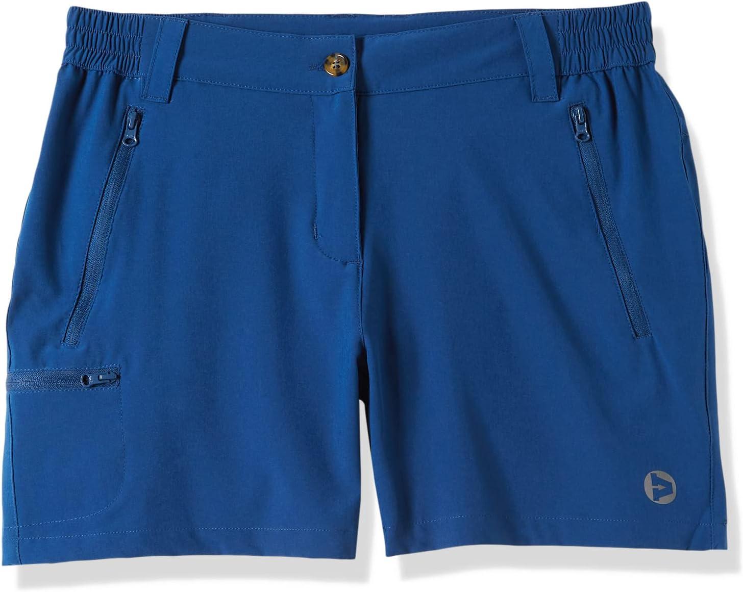 Outdoor Ventures Women’s Hiking Shorts Stretch Lightweight Golf Shorts Quick Dry UPF 50+ 5 inch Cargo Short for Camping(Dark Blue)