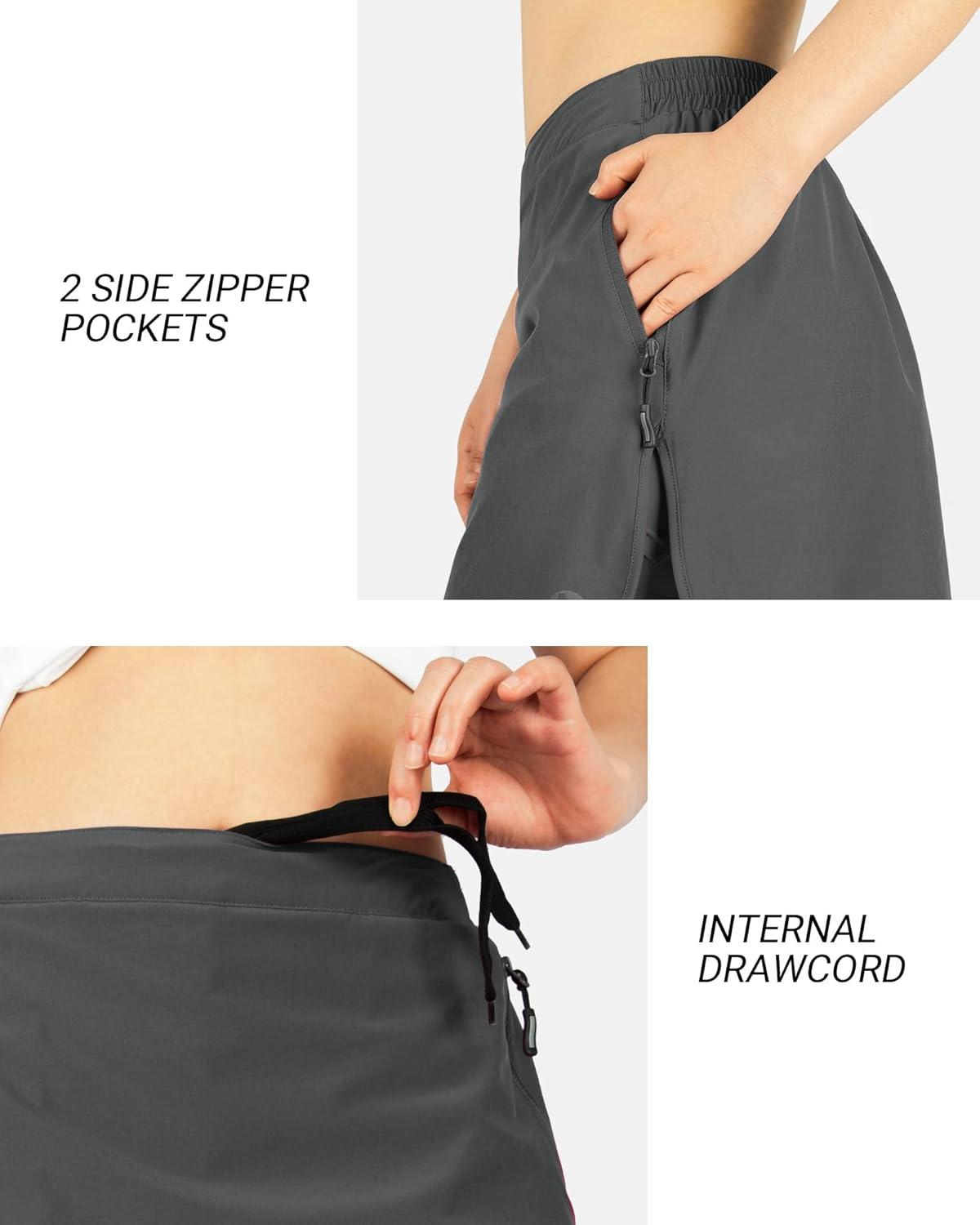 Outdoor Ventures Women’s Tennis Skirts with Pockets, Golf Skort Workout Athletic Running Hiking Skirts with Shorts(Grey-upgrade)