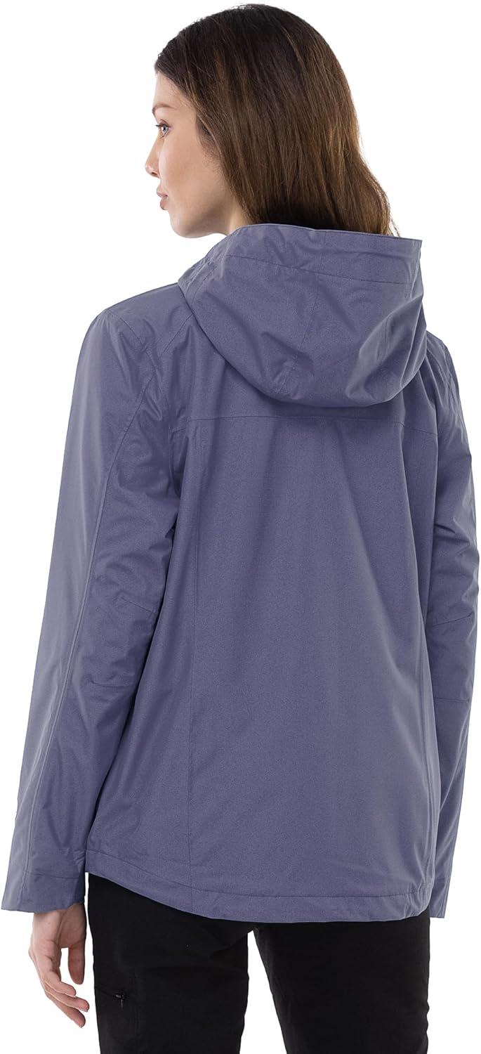 Outdoor Ventures Packable Rain Jacket Women Lightweight Waterproof Raincoat with Hood Cycling Bike Jacket(Grayish Purple)