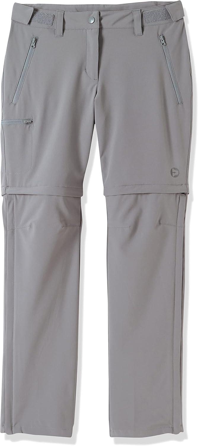 Outdoor Ventures Women’s Convertible Pants, Quick Dry Hiking Zip-Off Pants, Stretch Lightweight Cargo Pants(Mid Grey)