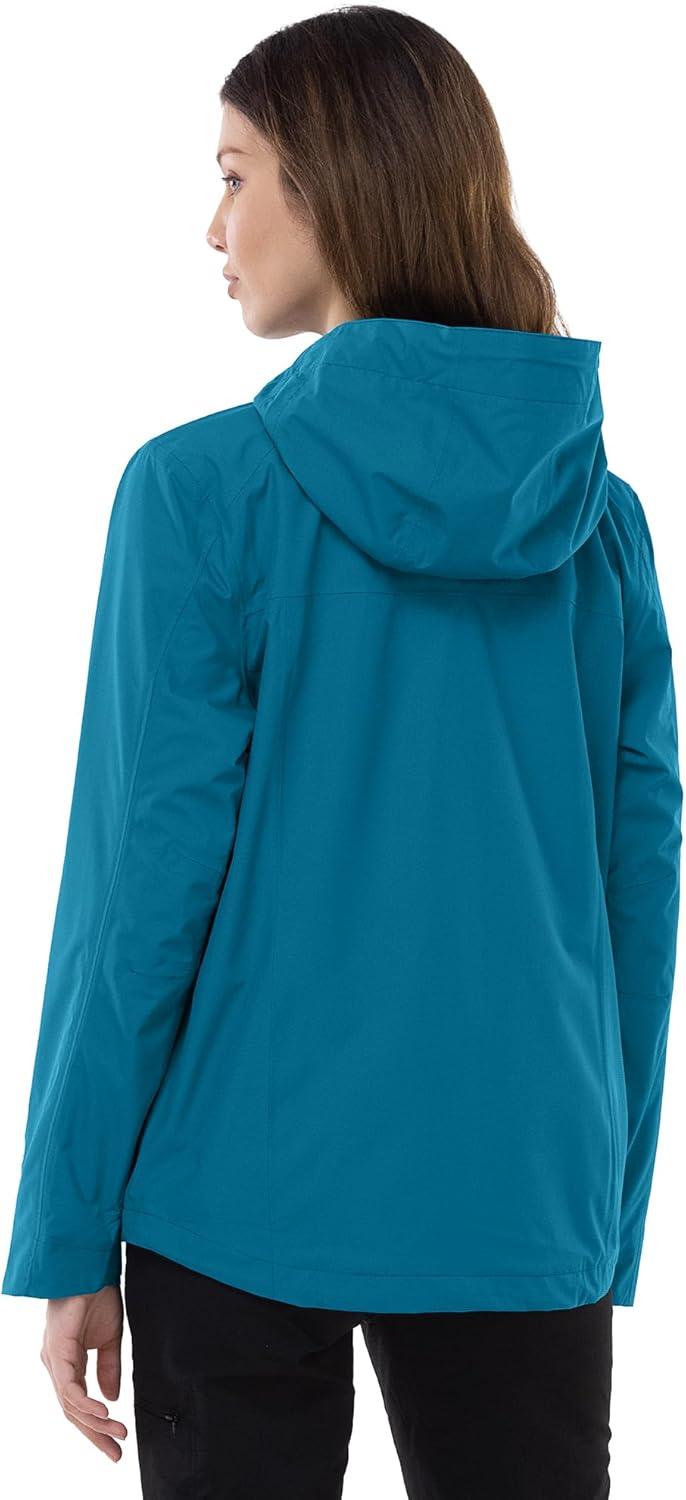 Outdoor Ventures Packable Rain Jacket Women Lightweight Waterproof Raincoat with Hood Cycling Bike Jacket(New Blue)