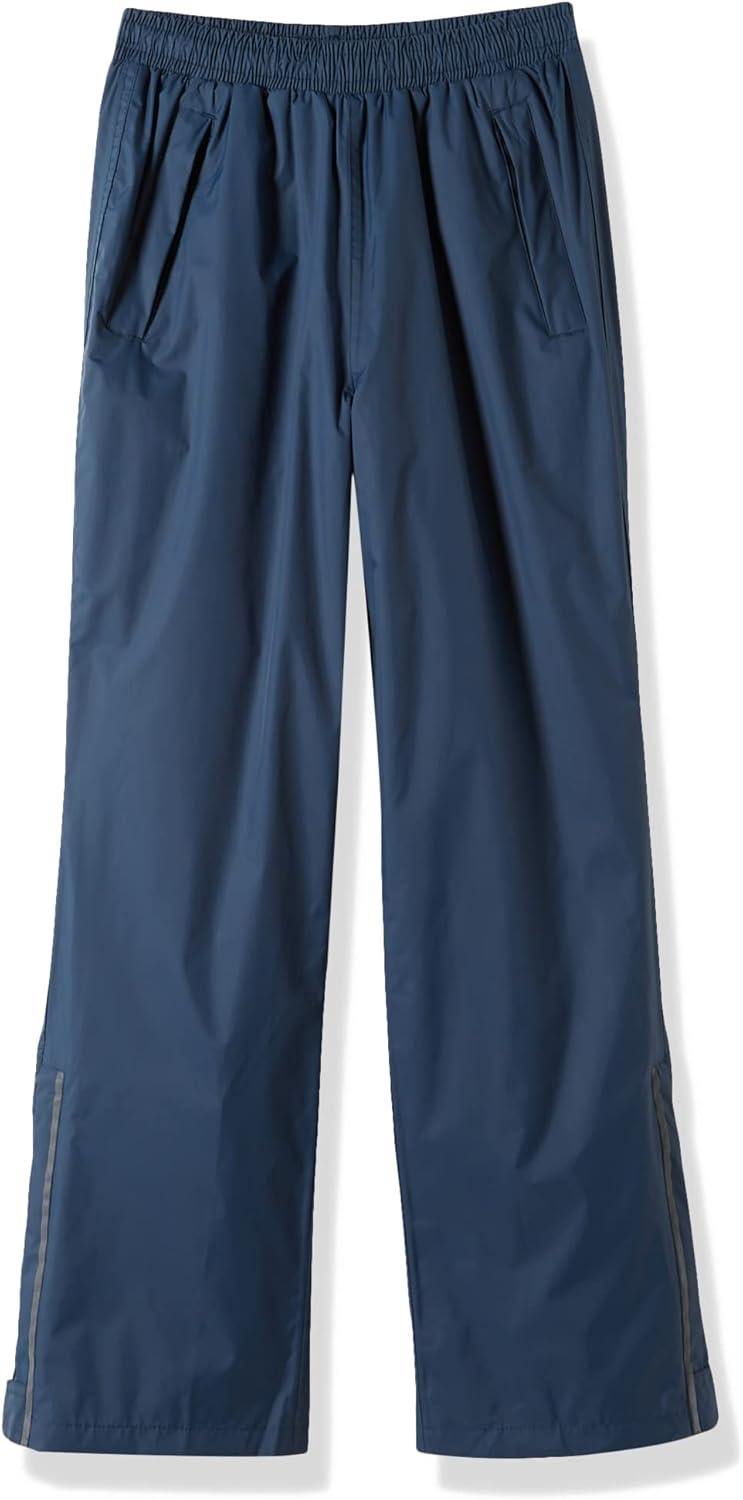 Outdoor Ventures Women’s Rain Pants Packable Waterproof Hiking Pants Windproof Breathable Outdoor Rain Over Pants(Dark Blue)