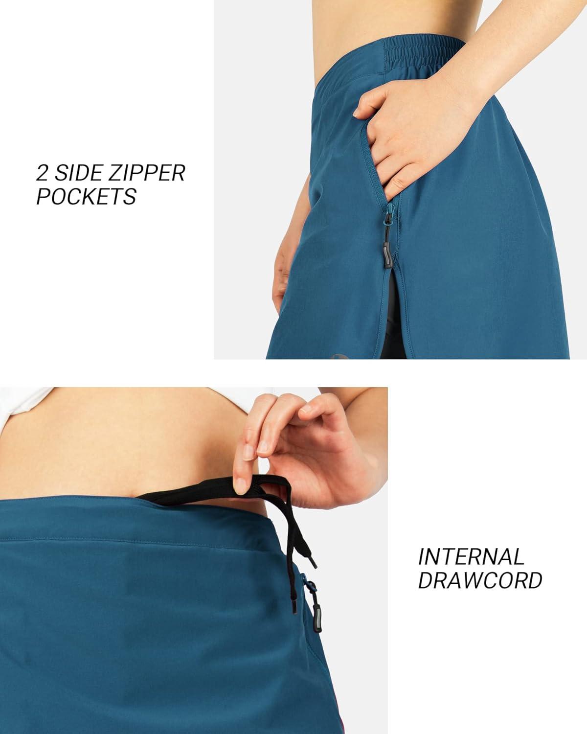 Outdoor Ventures Women’s Tennis Skirts with Pockets, Golf Skort Workout Athletic Running Hiking Skirts with Shorts(Blue-upgrade)