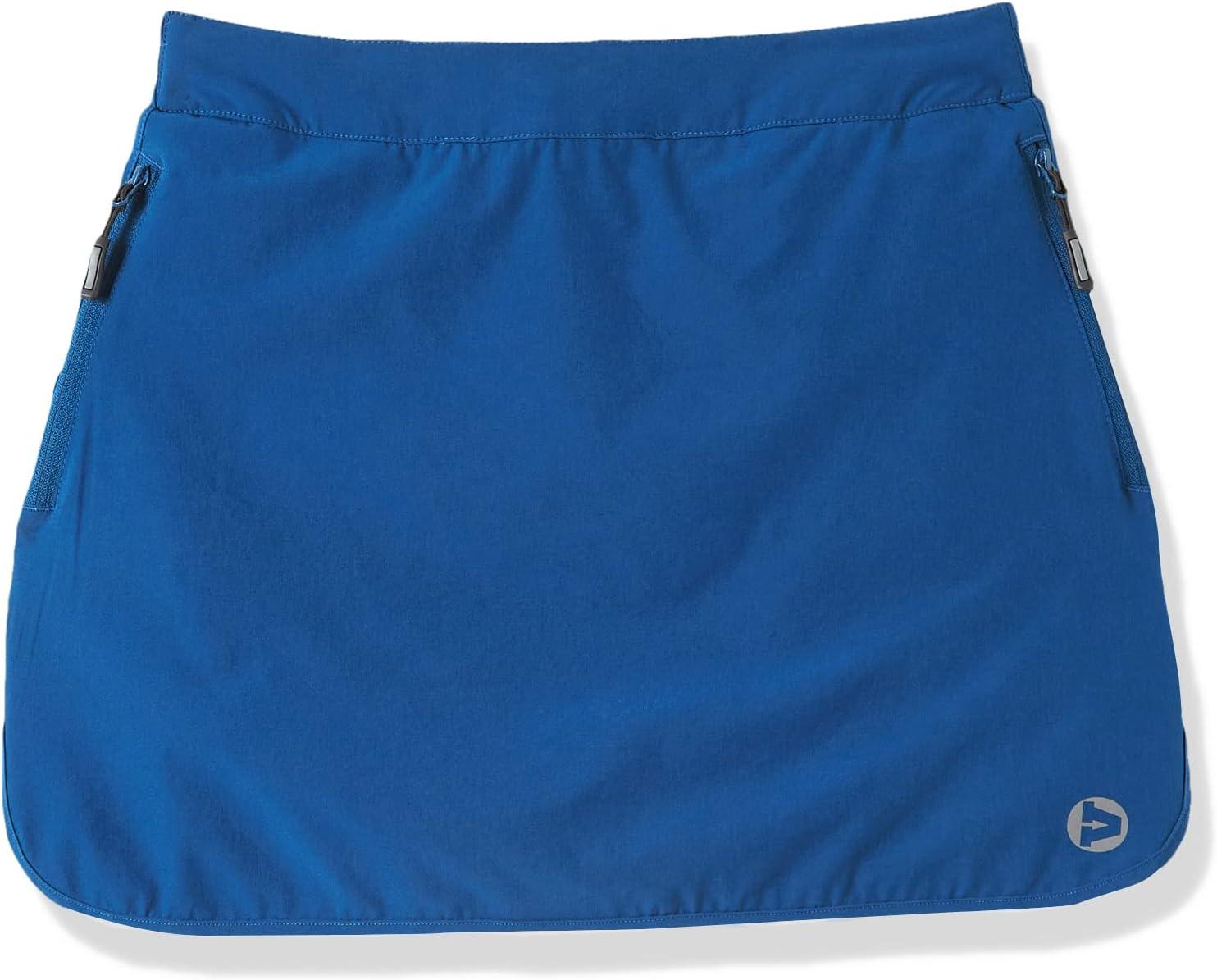 Outdoor Ventures Women’s Tennis Skirts with Pockets, Golf Skort Workout Athletic Running Hiking Skirts with Shorts(Blue-upgrade)