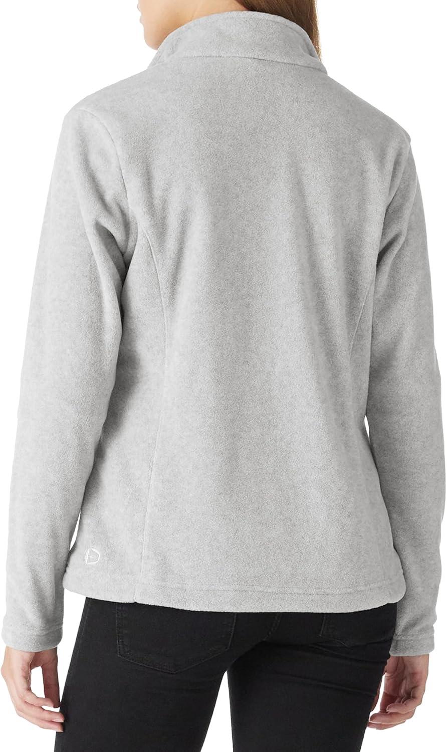 Outdoor Ventures Women’s Lightweight Warm Zip Up Long-Sleeve Soft Polar Fleece Jacket for Fall Winter(Light Grey Heather)