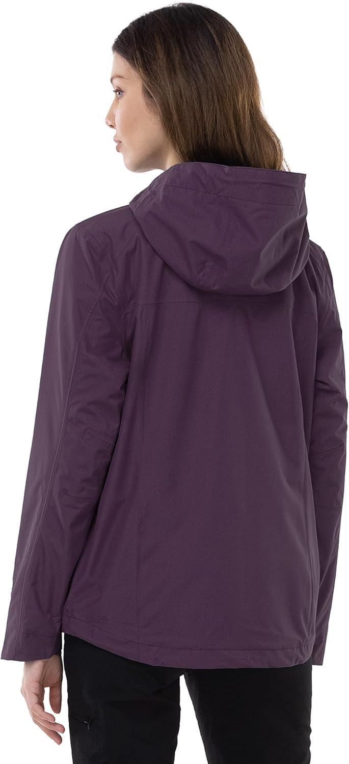 Outdoor Ventures Packable Rain Jacket Women Lightweight Waterproof Raincoat with Hood Cycling Bike Jacket(Plum Purple)