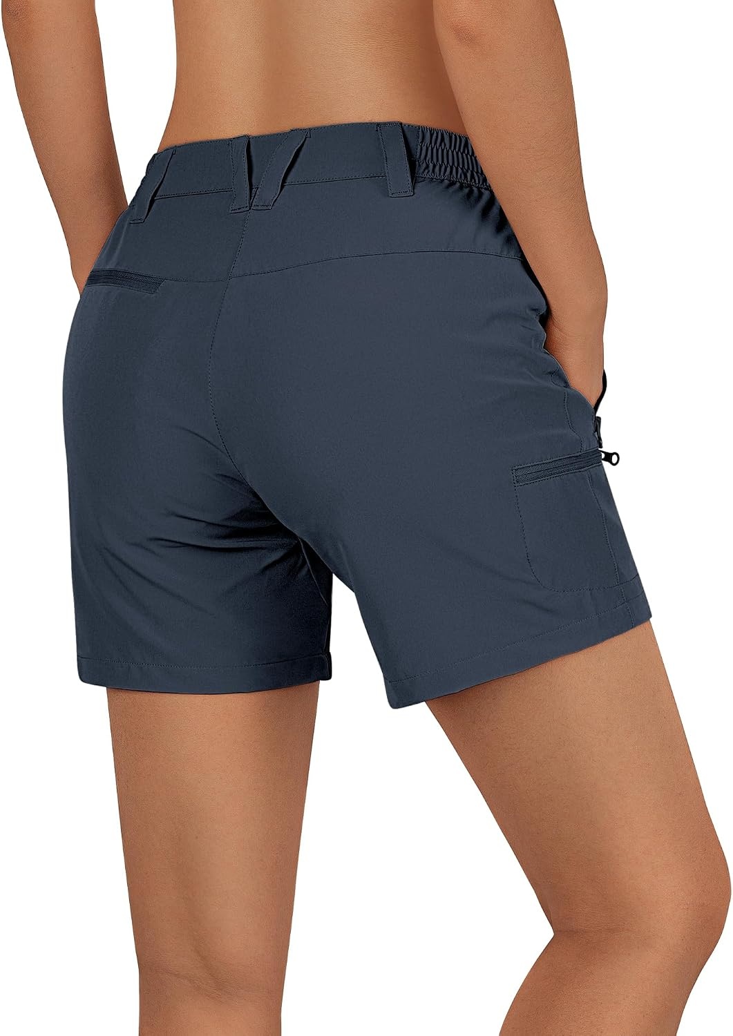 Outdoor Ventures Women’s Hiking Shorts 5 Inch Golf Stretch Quick Dry Cargo(Dark Grey)