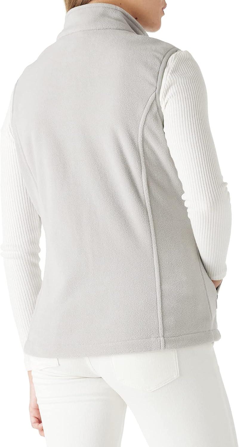 Outdoor Ventures Women’s Polar Fleece Zip Vest Outerwear with Pockets,Warm Sleeveless Coat Vest for Fall & Winter(Light Grey)