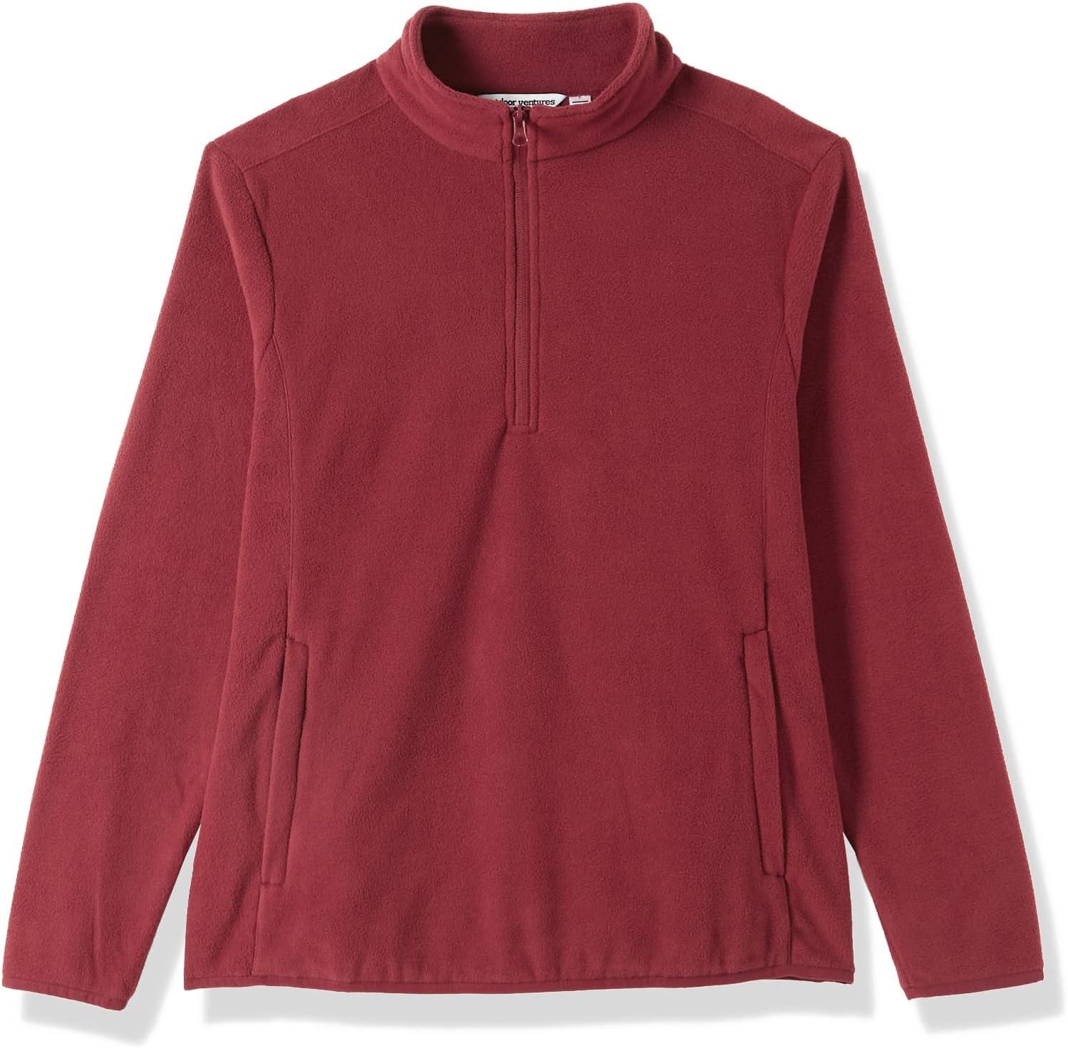 Outdoor Ventures Women’s Loose Fit 1/4 Quarter Zip Soft Lightweight Polar Fleece Pullover Jacket with Zipper Pocket