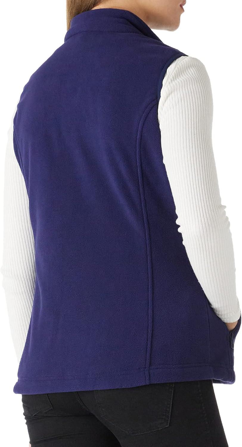 Outdoor Ventures Women’s Polar Fleece Zip Vest Outerwear with Pockets,Warm Sleeveless Coat Vest for Fall & Winter(Purplish Blue)