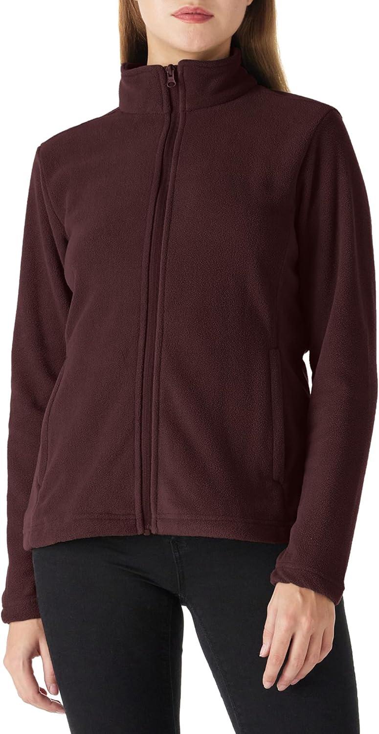 Outdoor Ventures Women’s Lightweight Warm Zip Up Long-Sleeve Soft Polar Fleece Jacket for Fall Winter(Chocolate)