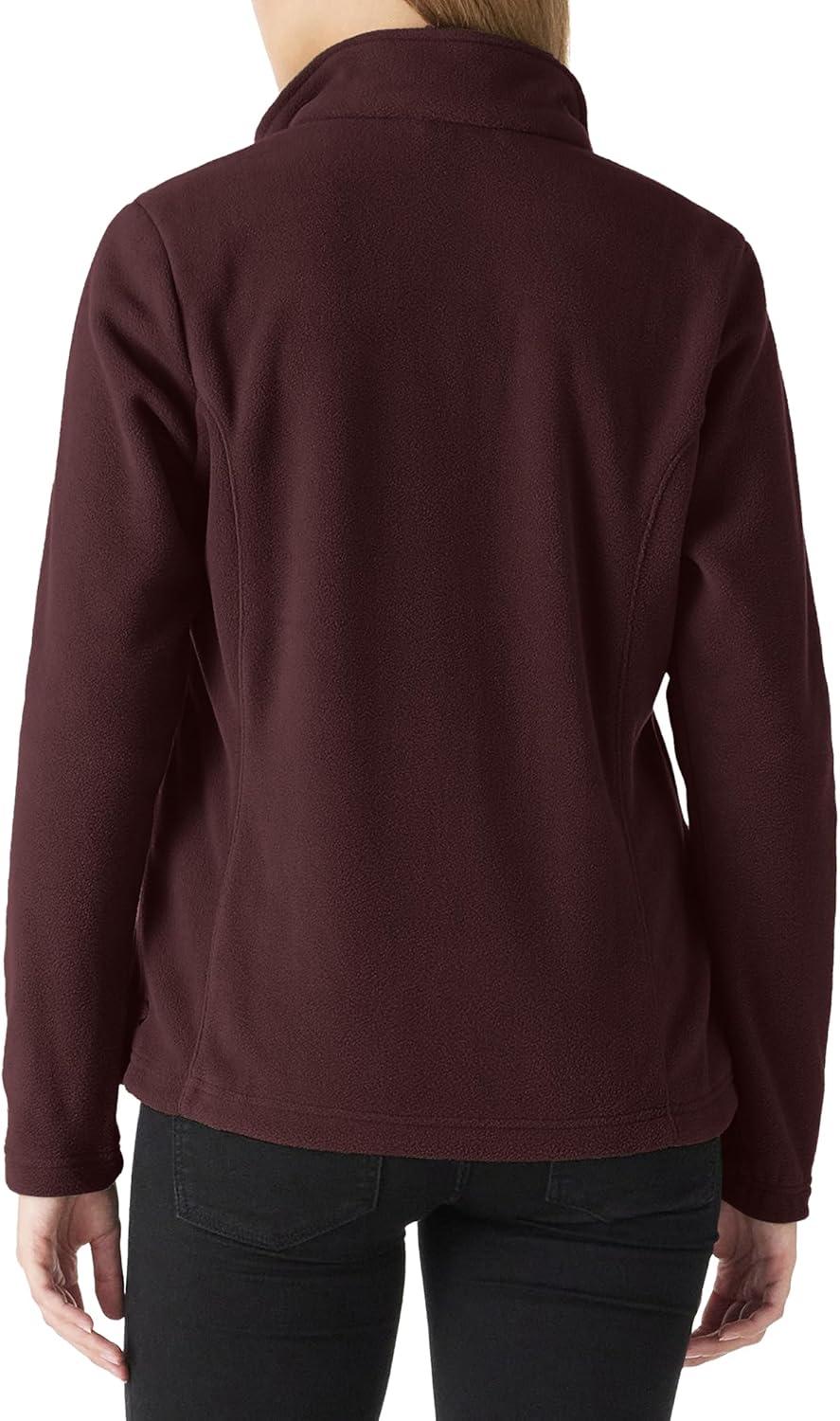 Outdoor Ventures Women’s Lightweight Warm Zip Up Long-Sleeve Soft Polar Fleece Jacket for Fall Winter(Chocolate)
