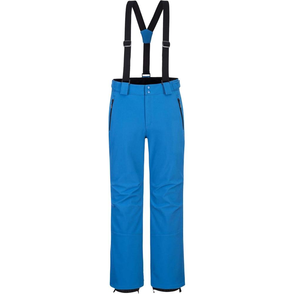 Outdoor Ventures Mens Snow Bibs Waterproof Insulated Overalls Ski Pants Warm Winter Snowboarding Detachable(Lake Blue)