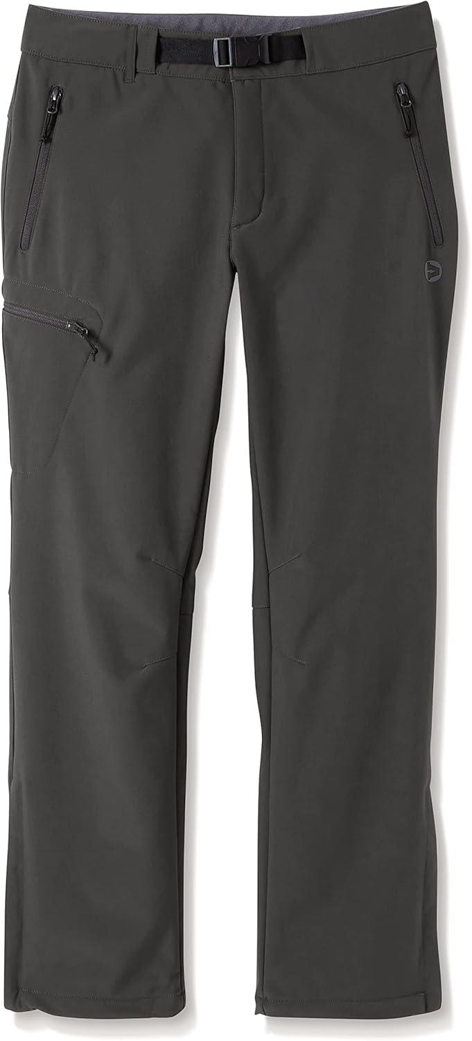 Outdoor Ventures Men’s Fleece Lined Snow Pants Waterproof Windproof Ski Hiking Winter Pants With Pockets(Grey)