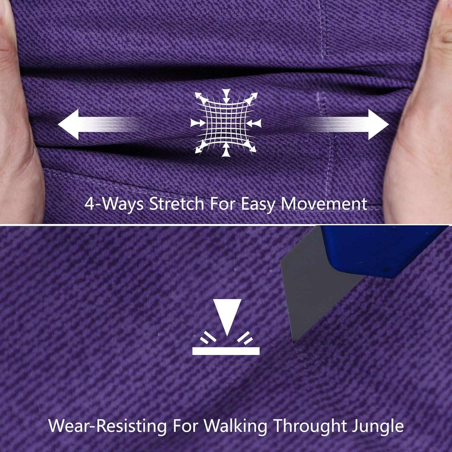 Outdoor Ventures Women’s Idra Fleece Lined Hiking Pants Outdoor Softshell Waterproof Snow Pants Windproof Ski Pants(Purple Melange)