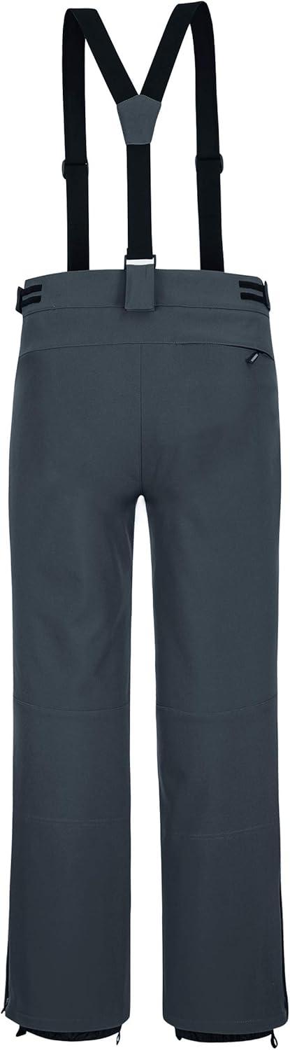 Outdoor Ventures Mens Snow Bibs Waterproof Insulated Overalls Ski Pants Warm Winter Snowboarding Detachable(Dimgrey)