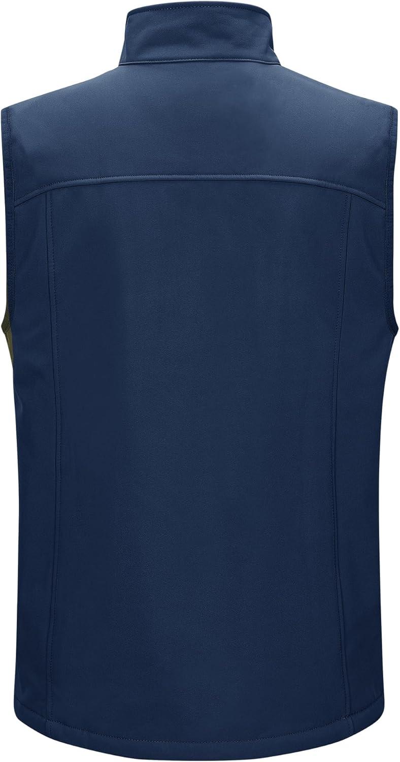 Outdoor Ventures Men’s Casual Outerwear Vest Lightweight Winter Zip Up Sleeveless Jacket for Hiking Travel Golf Running(Dark Blue)