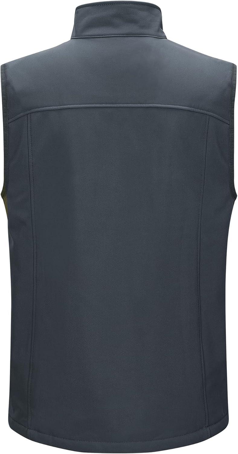 Outdoor Ventures Men’s Casual Outerwear Vest Lightweight Winter Zip Up Sleeveless Jacket for Hiking Travel Golf Running(Dark Grey)