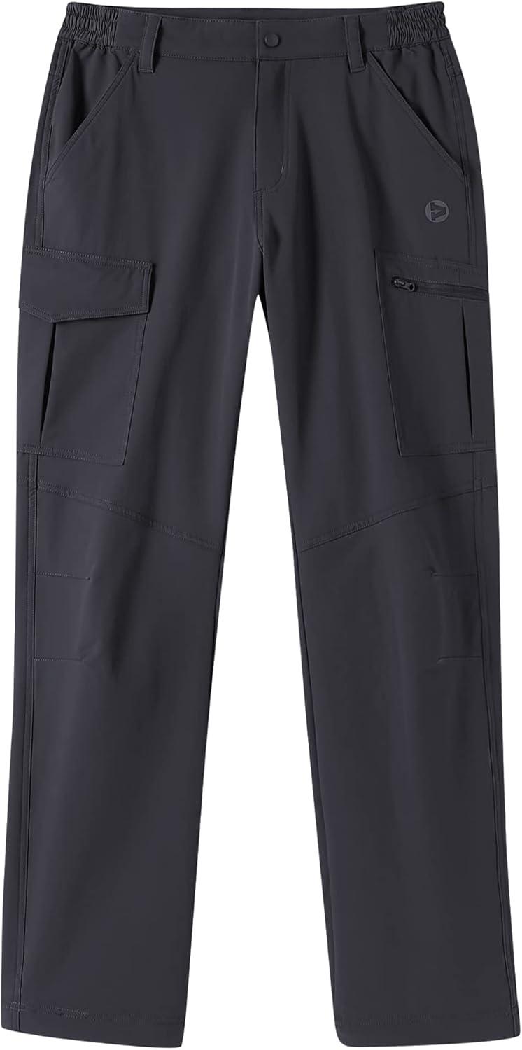 Outdoor Ventures Men’s Hiking Pants Lightweight Water Resistant Cargo Work Pants Ripstop Outdoor Pants for Tactical Travel(Navy- Upgrade)